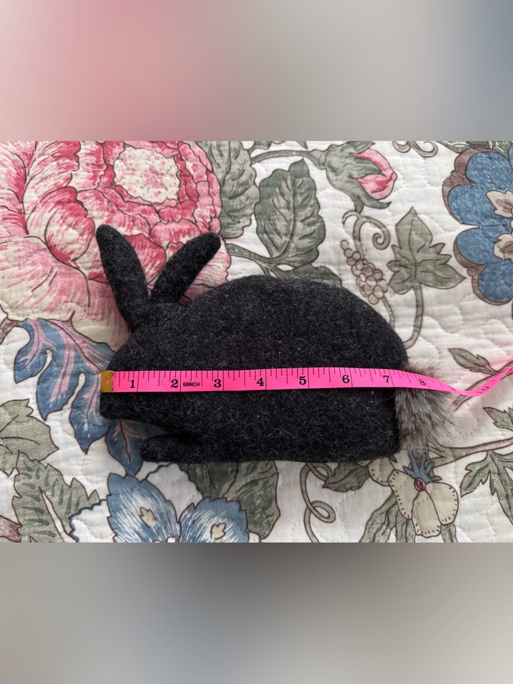Wool Rabbit with Fur tail - Picture 3 of 5
